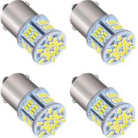 4er-Pack 12V 1156 Weiße LED-Autolampen - Vielseitige LED-Leuchten für Rückfahr-, Positions- und Parkleuchten - Perfekt für Autos, Motorräder, Wohnmobile und Heimwerker