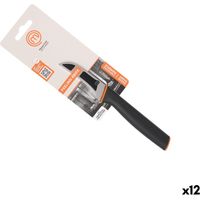 Schälmesser MasterChef Schwarz Silberfarben Edelstahl 7,5 cm (12 Stück)