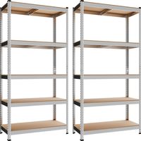 Iztoss – Lot de 2 étagères de rangement 5 niveaux – Acier galvanisé renforcé – Dimensions 40 x 90 x 180 cm – Charge maximale 875 kg