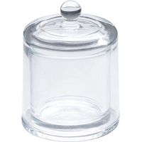 Compactor, Boîte pour Cotons et Cotons-Tiges avec Couvercle, Transparent