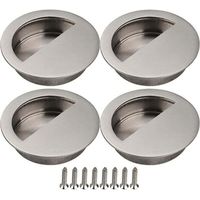 Ensemble de 4 (Argent) Poignées de porte coulissante Poignées de porte coulissante Poignées de porte coulissante Poignées en