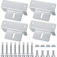 solar Panel Mounting Brackets, 4 Solar Panel Brackets For Rv, Roof, Boat And Wall, Z Shape Solar Panel Kit Including Nuts And Screws