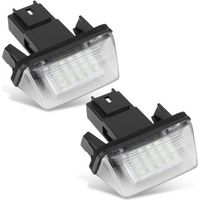 Lampe de plaque d'immatriculation LED 18 pièces – Étanchéité IP67 – Remplacement direct pour Citroen C3, Berlingo, Peugeot 306, 307, 406, 5008