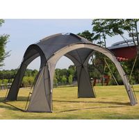 Pavillon Gartenpavillon Partyzelt wetterfest Outdoor Gartenzelt, 190T Polyester, Fiberglass grau, H 230 cm