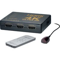 Hdmi™ switch 5-way hdmi switch 4k@30hz, with ir- remote control, with external ir-receiver