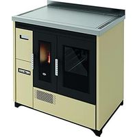 Evacalor 901669600 Enrica Stufa a Pellet con Forno Ventilato 9,3 kW Classe A+ (89,7x60,0x91,7 cm) colore Nero Goffrato