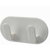 Appendiabiti 2 Ganci Posti Doppio Adesivo Parete Cucina Bagno Attaccapanni 79339