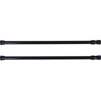 Tringles de Douche Extensibles Noires 40 à 70 cm, Lot de 2 pour Salle de Bain et Rideau