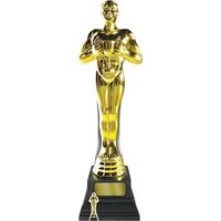 Figurine en carton récompense trophée doré Casino style Oscar 182 cm