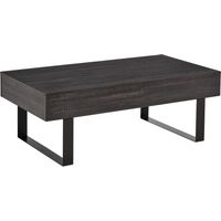 Couchtisch Wohnzimmertisch mit Schublade Modern Sofatisch mit Metallrahmen Beistelltisch Kaffeetisch für Wohnzimmer 110 x 60 x 40 cm, Dunkelgrau