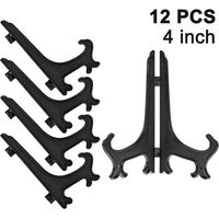 Lot de 12 chevalets en plastique porte-assiettes - Présentoirs pour la présentation des assiettes à collectionner