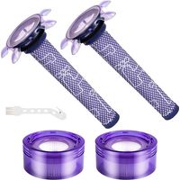 Lot de 5 Filtres Améliorés pour Aspirateur V8, Kit de Remplacement pour Dyson V8 Nouvelle Version SV25, Dyson V8 Animal Extra 40590101, Dyson V7 Nouveau Modèle SV37 Sans Fil, Référence 96566105