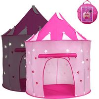 Kids Teepee Play Tent, Pop Up Kids Tent for Indoor and Outdoor Fun, Girls Toy, Playhouse, Unique Yurt Design, Suitable for Indoor and Outdoor Entertainment