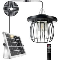 Lampe Solaire Extérieur Intérieur avec Détecteur de Mouvement, Suspension Solaire avec Télécommande, Étanche IP66 Lampe Suspendue pour Gardin Terrasse Balcon Pavillon Patio Pergola Garage