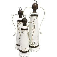 Vimin Box Angeli Natale a Campana S/3 Metallo Bianco e Nero