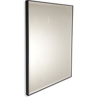 Specchio su misura con cornice nera e perimetro a bordi bisellati fino a 110 cm fino a 80 cm