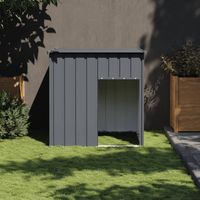 Vidaxl – Niche pour chien avec toit en acier galvanisé – Dimensions 110 x 103 x 109 cm – Protection contre intempéries – Accès pratique