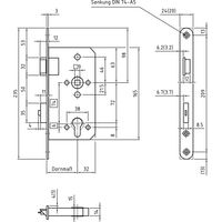 Dispositif anti-panique bmh 1113 pzw acier inoxydable gauche