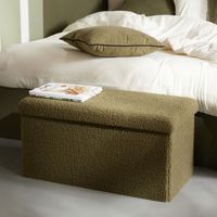 Banc coffre pliable Bouclette "Teddy Matcha" La Factory - Teddy Matcha Kaki - Teddy Matcha Kaki -