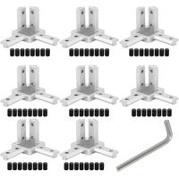3-Wege-Winkelverbinder 3030 8-teiliges Aluminiumprofilverbinder-Set mit Schraube für 8-mm-Aluminium-Extrusionsprofile (3030 8-teiliges Set)