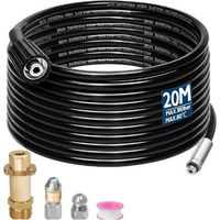Ferret, 180 Bar 60 °C Pipe, Drain Unblocker with Jet and Rotary Pressure Washer Nozzle and 1 Adapters, Efficient Unblocking, Compatible with Karcher K2 K3 K4 K5 K6 K7-20M