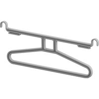 Cintre porte chemise / robe - Largeur : 12 mm - Décor : Gris clair - Hauteur : 165 mm - Longueur : 440 mm - Matériau : Nylon - AMBOS