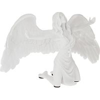 Design Toscano PD2704 Statua di Angelo in Marmo Sintetico Preghiera per la Pace, Off Bianco
