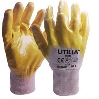 12PAIA GUANTI IN NITRILE/COTONE Col. Giallo tg. 9