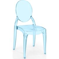 Sedia da Pranzo Trasparente - Stile Victoria Blu