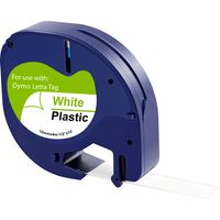 Ruban Blanc compatible Dymo LetraTag - Etiquette plastique 91201 12mm x 4m Phonillico®
