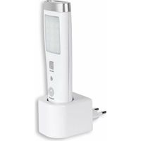 Linterna de inducción de emergencia con sensor de movimiento, ángulo de detección de 60°, 15 LED, batería recargable, color blanco