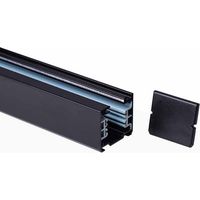 Carril Trifásico Para Focos LED - Barra 1 Metro - Negro