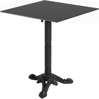 Table bistrot de jardin carrée inclinable 60 cm 4 places ardoise