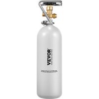 VEVOR Bombola di CO₂, 2 kg Bombola di Aria CO₂ in Lega di Acciaio, Rivestimento Spray Grigio, Valvola DIN477, Maniglia e Pressione Regolabile, per Spillatura di Birra alla Spina e Produttore di Soda