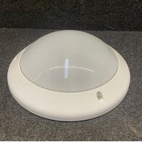 Hublot extérieur fluo 18W Ø 309mm blanc antivandale detection HF avec lampe 4000K 1200lm G24q-2 IP55 IK10 CHARTRES SARLAM 714621
