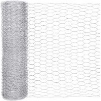 royaluxe - Treillis Métallique à Mailles, Grillage Galvanisé Petite Maille, Grillage à Poulet Galvanisé Hexagonal, pour Bricolage et Décoration de la Maison 0.13m Argent