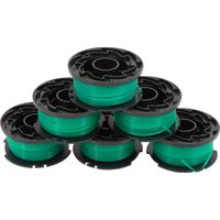 Lot 6 - Bobine de fil - Fil nylon - Pour débroussailleuse - Résistant à l&39abrasion - Jardin et pelouse - Vert - 6m x 2mm