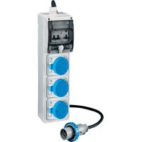 Quadro mobile precablato a 3 prese fisse interbloccate Palazzoli 670030