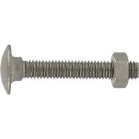 Boulon tête ronde à collet carré en inox A2 8x100mm, 2 pièces.