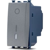Frutti elettrici compatibili con supporti Vimar Arké grigio scuro interruttore presa pulsante schuko deviatore Interr.Bipolare