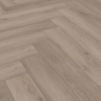 Parquet stratifié clipsable chevron herringbone – Chêne silver – 665 x 133 x 8 mm – Résistant à l'abrasion et antidérapant – Kronotex