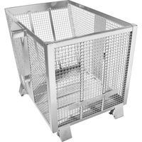 Heson, Benne basculante grillagée, capacité 0,9 m³, galvanisé
