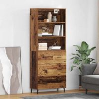 vidaXL Haut Armoire avec tiroir 2 pcs Bois Ancien Bois d'ingénierie