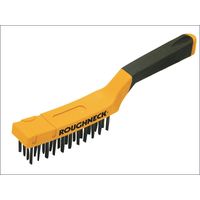 Carbon Steel Wire Brush Soft Grip 300mm (12in) - 4 Row ROU52040