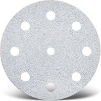 MENZER White Disques abrasifs auto-agrippants, 125 mm, 9 trous, p. Ponceuses excentriques, Corindon normal (Lot de 50) G320