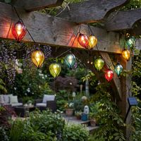 Solarleuchte LED Lichterkette Ballons Außenleuchte Gartendeko bunt L 380 cm