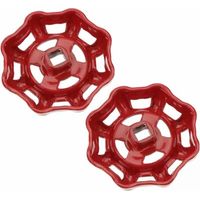 Cyslmuk – Volant de vanne en fonte rouge 7x7mm – Compatible vannes à boisseau sphérique – Design rétro élégant – Pour robinet de conduite d'eau