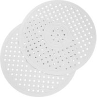 2 Pack Round Sink Protector Mats Rubber Kitchen Sink Mats for Kitchen Bottom, Farmhouse Porcelain Sink, Center Drain, White Round Placemats, 31cm