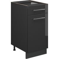 Meuble cuisine Fame-Line, Anthracite Haute brillance, 40cm , PT Marbre, Vicco