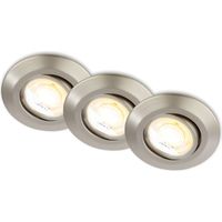 3er Set LED Einbaustrahler 230V LED Einbauleuchten Spots schwenkbar CTS Ra90
